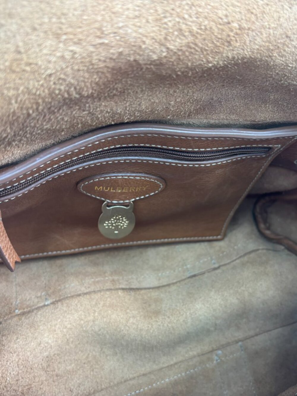 🔥 AUTHENTIC Mulberry Small Bayswater Satchel in Oak Leather 🔥 - Picture 4 of 8